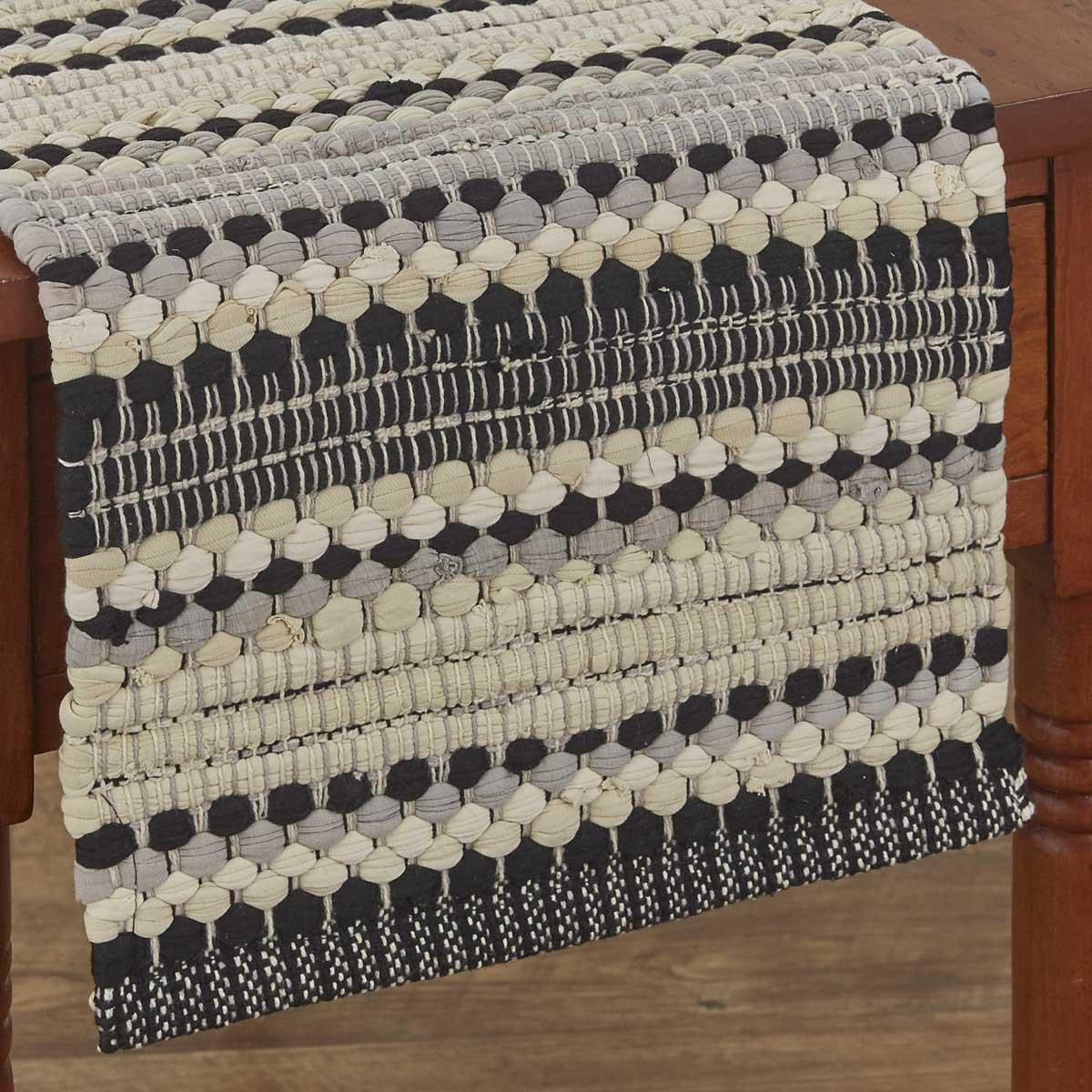 Fab Fabindia テーブルセンター (32.5 x 113cm) Crossroads Chindi Table Runner - 54